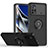 Funda Bumper Silicona y Plastico Mate Carcasa con Magnetico Anillo de dedo Soporte QW2 para Xiaomi Redmi Note 11E Pro 5G Negro