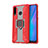 Funda Bumper Silicona y Plastico Mate Carcasa con Magnetico Anillo de dedo Soporte R01 para Huawei P30 Lite Rojo