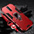 Funda Bumper Silicona y Plastico Mate Carcasa con Magnetico Anillo de dedo Soporte R01 para OnePlus 8 Rojo