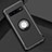 Funda Bumper Silicona y Plastico Mate Carcasa con Magnetico Anillo de dedo Soporte R01 para Samsung Galaxy S10 Plus Negro