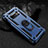 Funda Bumper Silicona y Plastico Mate Carcasa con Magnetico Anillo de dedo Soporte R01 para Samsung Galaxy S10e Azul