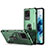 Funda Bumper Silicona y Plastico Mate Carcasa con Magnetico Anillo de dedo Soporte R01 para Samsung Galaxy S20 Ultra Verde