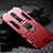Funda Bumper Silicona y Plastico Mate Carcasa con Magnetico Anillo de dedo Soporte R01 para Xiaomi Mi 9T Pro Rojo