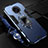Funda Bumper Silicona y Plastico Mate Carcasa con Magnetico Anillo de dedo Soporte R01 para Xiaomi Redmi K30 Pro 5G Azul