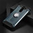 Funda Bumper Silicona y Plastico Mate Carcasa con Magnetico Anillo de dedo Soporte R01 para Xiaomi Redmi Note 8 Pro Azul