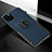 Funda Bumper Silicona y Plastico Mate Carcasa con Magnetico Anillo de dedo Soporte R02 para Apple iPhone 11 Pro Max Azul