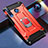 Funda Bumper Silicona y Plastico Mate Carcasa con Magnetico Anillo de dedo Soporte R02 para Huawei P30 Lite Rojo