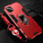 Funda Bumper Silicona y Plastico Mate Carcasa con Magnetico Anillo de dedo Soporte R03 para Huawei Nova 7i Rojo