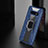 Funda Bumper Silicona y Plastico Mate Carcasa con Magnetico Anillo de dedo Soporte R03 para Samsung Galaxy S10e Azul