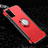 Funda Bumper Silicona y Plastico Mate Carcasa con Magnetico Anillo de dedo Soporte R03 para Samsung Galaxy S20 Plus 5G Rojo