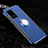 Funda Bumper Silicona y Plastico Mate Carcasa con Magnetico Anillo de dedo Soporte R03 para Samsung Galaxy S20 Ultra 5G Azul