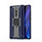 Funda Bumper Silicona y Plastico Mate Carcasa con Magnetico Anillo de dedo Soporte R03 para Xiaomi Redmi K20 Azul