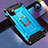 Funda Bumper Silicona y Plastico Mate Carcasa con Magnetico Anillo de dedo Soporte R04 para Apple iPhone 11 Azul