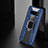 Funda Bumper Silicona y Plastico Mate Carcasa con Magnetico Anillo de dedo Soporte R04 para Samsung Galaxy S10 5G Azul