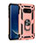 Funda Bumper Silicona y Plastico Mate Carcasa con Magnetico Anillo de dedo Soporte R04 para Samsung Galaxy S10e Oro Rosa