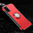 Funda Bumper Silicona y Plastico Mate Carcasa con Magnetico Anillo de dedo Soporte R04 para Samsung Galaxy S20 5G Rojo