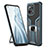 Funda Bumper Silicona y Plastico Mate Carcasa con Magnetico Anillo de dedo Soporte R04 para Xiaomi Mi 11 5G Cian