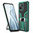 Funda Bumper Silicona y Plastico Mate Carcasa con Magnetico Anillo de dedo Soporte R04 para Xiaomi Mi 11 5G Verde