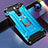 Funda Bumper Silicona y Plastico Mate Carcasa con Magnetico Anillo de dedo Soporte R04 para Xiaomi Redmi Note 8 Pro Azul Cielo