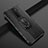 Funda Bumper Silicona y Plastico Mate Carcasa con Magnetico Anillo de dedo Soporte R05 para Xiaomi Redmi Note 8 Pro Negro