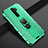 Funda Bumper Silicona y Plastico Mate Carcasa con Magnetico Anillo de dedo Soporte R05 para Xiaomi Redmi Note 8 Pro Verde