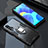 Funda Bumper Silicona y Plastico Mate Carcasa con Magnetico Anillo de dedo Soporte S01 para Huawei Nova 6 5G Negro