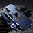 Funda Bumper Silicona y Plastico Mate Carcasa con Magnetico Anillo de dedo Soporte S01 para Xiaomi Mi 10T Pro 5G Azul