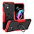 Funda Bumper Silicona y Plastico Mate Carcasa con Magnetico Anillo de dedo Soporte S02 para Motorola Moto Edge 20 Lite 5G Rojo
