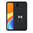 Funda Bumper Silicona y Plastico Mate Carcasa con Magnetico Anillo de dedo Soporte S02 para Xiaomi Redmi 9 India Negro