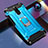 Funda Bumper Silicona y Plastico Mate Carcasa con Magnetico Anillo de dedo Soporte S03 para Xiaomi Redmi 8 Azul