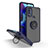 Funda Bumper Silicona y Plastico Mate Carcasa con Magnetico Anillo de dedo Soporte S04 para Motorola Moto G Pure Azul