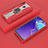 Funda Bumper Silicona y Plastico Mate Carcasa con Magnetico Anillo de dedo Soporte S04 para Samsung Galaxy M20 Rojo