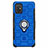 Funda Bumper Silicona y Plastico Mate Carcasa con Magnetico Anillo de dedo Soporte S07 para Samsung Galaxy A71 5G Azul Cielo