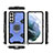 Funda Bumper Silicona y Plastico Mate Carcasa con Magnetico Anillo de dedo Soporte S07 para Samsung Galaxy S21 Plus 5G Azul