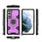 Funda Bumper Silicona y Plastico Mate Carcasa con Magnetico Anillo de dedo Soporte S07 para Samsung Galaxy S21 Plus 5G Morado