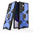 Funda Bumper Silicona y Plastico Mate Carcasa con Magnetico Anillo de dedo Soporte S07 para Samsung Galaxy S22 Ultra 5G Azul