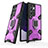 Funda Bumper Silicona y Plastico Mate Carcasa con Magnetico Anillo de dedo Soporte S07 para Samsung Galaxy S22 Ultra 5G Morado