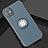 Funda Bumper Silicona y Plastico Mate Carcasa con Magnetico Anillo de dedo Soporte Y01 para Apple iPhone 11 Azul Cielo