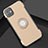 Funda Bumper Silicona y Plastico Mate Carcasa con Magnetico Anillo de dedo Soporte Y01 para Apple iPhone 11 Oro