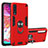 Funda Bumper Silicona y Plastico Mate Carcasa con Magnetico Anillo de dedo Soporte Y01B para Samsung Galaxy A70 Rojo