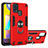 Funda Bumper Silicona y Plastico Mate Carcasa con Magnetico Anillo de dedo Soporte Y01B para Samsung Galaxy M31 Rojo
