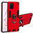 Funda Bumper Silicona y Plastico Mate Carcasa con Magnetico Anillo de dedo Soporte Y01B para Samsung Galaxy Note 10 Lite Rojo