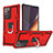 Funda Bumper Silicona y Plastico Mate Carcasa con Magnetico Anillo de dedo Soporte YF1 para Samsung Galaxy Note 20 Ultra 5G Rojo