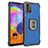 Funda Bumper Silicona y Plastico Mate Carcasa con Magnetico Anillo de dedo Soporte ZJ2 para Samsung Galaxy A31 Azul