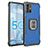 Funda Bumper Silicona y Plastico Mate Carcasa con Magnetico Anillo de dedo Soporte ZJ2 para Samsung Galaxy A51 4G Azul