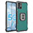 Funda Bumper Silicona y Plastico Mate Carcasa con Magnetico Anillo de dedo Soporte ZJ2 para Samsung Galaxy A51 4G Verde