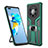 Funda Bumper Silicona y Plastico Mate Carcasa con Magnetico Anillo de dedo Soporte ZL1 para Huawei Mate 40 Pro+ Plus Verde