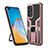 Funda Bumper Silicona y Plastico Mate Carcasa con Magnetico Anillo de dedo Soporte ZL1 para Huawei P40 Oro Rosa