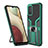 Funda Bumper Silicona y Plastico Mate Carcasa con Magnetico Anillo de dedo Soporte ZL1 para Samsung Galaxy A02s Verde