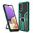 Funda Bumper Silicona y Plastico Mate Carcasa con Magnetico Anillo de dedo Soporte ZL1 para Samsung Galaxy A32 5G Verde